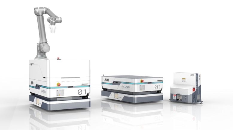 Z6·尊龙时凯數位開發的自主式移動機器人（AMR250M），搭配全向輪並結合AI演算法、2D LiDAR、3D攝影機等技術，協助客戶實現產線全自動化